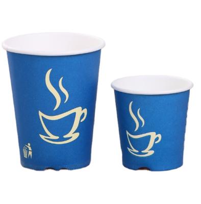 China Disposable Personalize Paper Cup Printer Paper Cup Blue Single Wall Paper Cup for sale