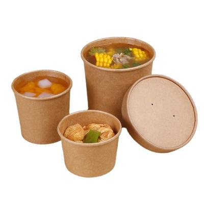 China disposable paper soup cup/paper container for hot and sour soup for sale