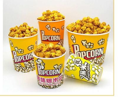 China Custom Printing Fried Chicken Paper Bucket Disposable Popcorn Paper Cup Recyclable for sale