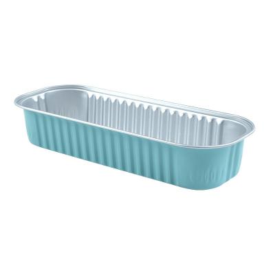 China bandeja de horneado de durian de grado alimenticio caja de papel de horneado con recipiente de papel de aluminio rectangular en venta