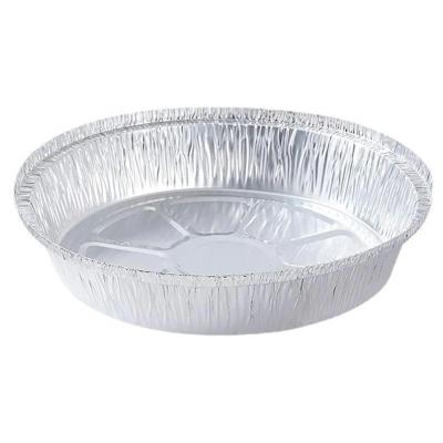 Chine Container en aluminium à grande taille à emporter, casserole à feuille de papier, fond plat, cuisson avec couvercle à vendre