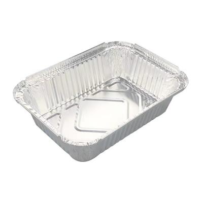 China Caja de comida desechable de papel plateado de aluminio para un embalaje de alimentos conveniente y seguro en venta