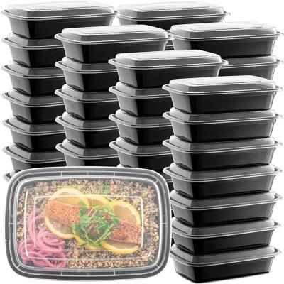 China 15 Pack Disposable Meal Prep Containers with Lids Stackable Plastic Bento Lunch Box for sale