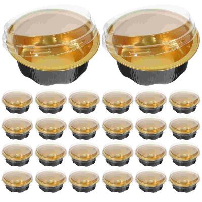 China Envases para hornear Envases tipo Au Gratin Envases de 100 pcs Envases de papel de aluminio con tapas en venta