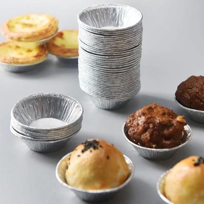 China 100pcs Einweg-Aluminiumfolie-Tart-Pfanne Mini-Tapfen-Platte Zinnkuchen-Bake-Tray von geeignet zu verkaufen