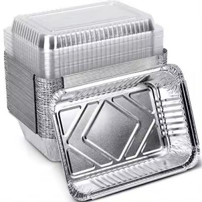 China 130ml Rectangular Aluminum Cover Waterproof Travel Foil Container for PP Food Packaging for sale