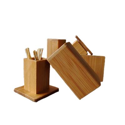 China New Minimalist Hotel Daily Living Room Restaurant Restaurant Home Discount Necessities Toothpick Rack Bamboo Toothpick Holder for sale