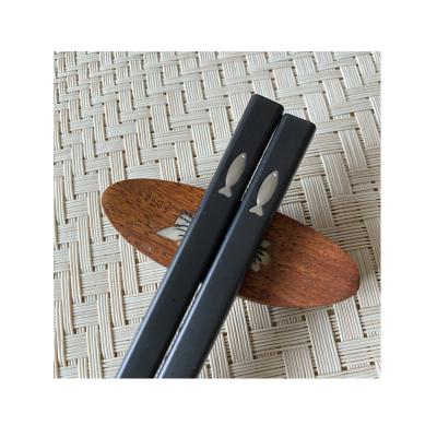 China Sustainable New Amazon Alloy Black Chopsticks Convenient For Dining In Restaurants Chopsticks for sale