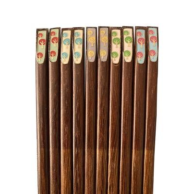 China 2021 Latest Viable Japanese Style Wooden Chopsticks Shape Print Color Draw Chopsticks for sale