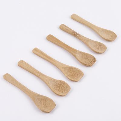 China Disposable Mini Flat Eco-Friendly Disposable Bamboo Wooden Mouth Mini Baby Ice Cream Spoon Small Spoon Bamboo Spoon for sale