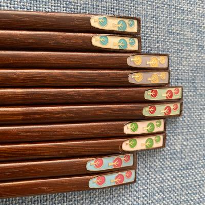 China 2021 latest viable Japanese style wooden chopsticks shape print color draw chopsticks ready to sell for sale