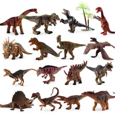 China Toy Wholesale Kids Small 3D Mini Realistic Jurassic Park Dinosaur Plastic Soft Jurassic World Park Dinosaur Models Set Toys Animal Figure Kits for sale