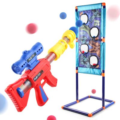 China Game Toy For Kids Foam Ball Shooting Air Guns Toys Fixed Shooting Moving Aims Air Sofe Ball Gun Shooting Game Toy For Kids for sale