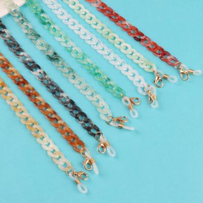 China Facemask Masking Chain Lanyard Eyewear Strap Necklace Colorful Monocle Fashion Fashoin Acrylic Sunglasses Chain for sale