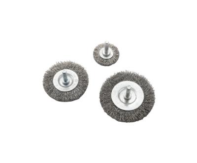 China Promotion High Quality Copper Coated Copper Coated Thick Leather Clad Conventional Circular Brush Steel Wire Wire Brush POLISHING for sale