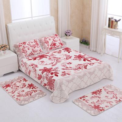 China Joyday Anti-pilling Polyester Soft Turkey Style 1ply 3pcs/4pcs Hot Linen Floral Luxury Bedding Sets For Double Bed for sale