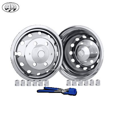 China Ford Transit 350HD 2014~ UP 16 Inch 304 Stainless Steel Hubcap Wheel Balance Wheel Simulator For Ford Transit 350HD 2014~UP for sale