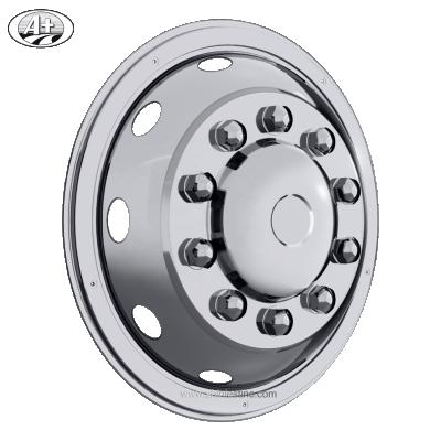 China American Truck 22.5 Inch T304 Stainless Steel Bus Truck Trailer Balance Wheel Cover 225 10 Stainless Steel Holes for sale