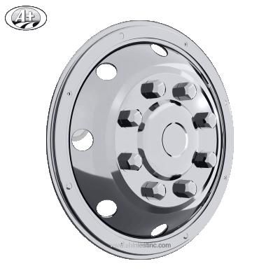 China 19.5 Inch 304 Stainless Steel Truck Bus Trailer Front Wheel Trim Cover Stainless Steel for sale