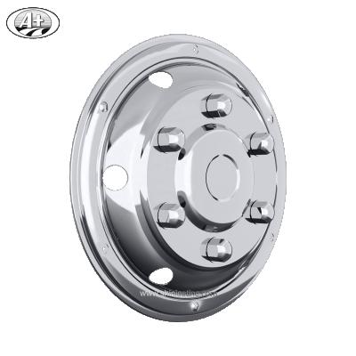 China 17.5 Inch T304 Stainless Steel Truck Bus Trailer Front Wheel Trim Cover Stainless Steel for sale