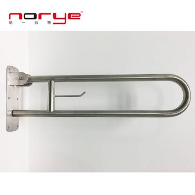 China Traditional TUV Approved Three Position Stainless Steel Swing Up Grab Bar For Toilet for sale