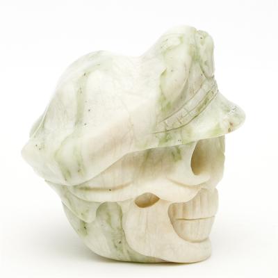 China China wholesale natural fengshui crystal stone healing green crystal skulls for decoration and gifts for sale