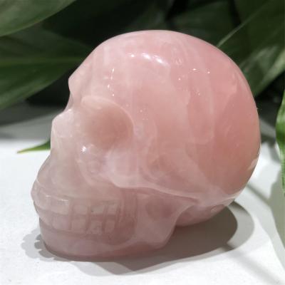 China Wholesale China 2 Inch Natural Crystal Powder Skulls Small Craft Crystal Gift Collectible Figurine Crystal Carving Ornaments for sale