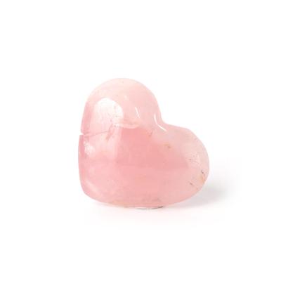 China China Natural Rose Crystal Heart Shaped Set With Rough Stone Furong Crystal Craft Gift Factory Wholesale for sale