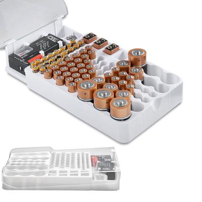 China BO01 Viable A.C.A.,AA,C,D Tool Battery Storage Organizer Case Storage Box Battery Organizer With Energy Tester for sale