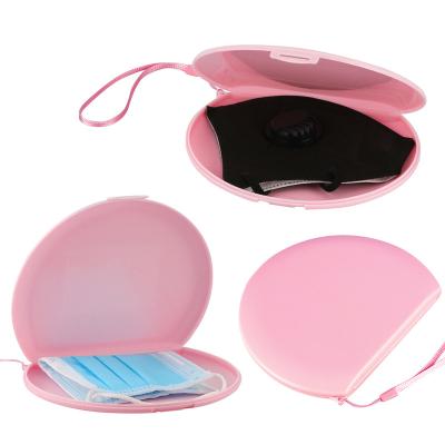 China New Design MC003 Recyclable Half Round Convenient Mirror Box Storage Multifunctional Masking Box and Portable Face Mask Case for sale