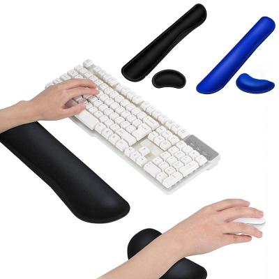 China 2-in-1 Keyboard Wrist Rest Factory Custom Logo Mouse Pad Wrist Rest Pad for sale