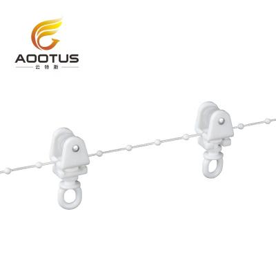 China Popular Aluminum Home Handles Rolled Up Curtain Rail Ripple Curtain Roller Carrier for sale