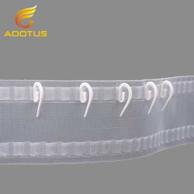 China Popular New Design Sheer Nylon Snap Curtain Strip 8cm for sale