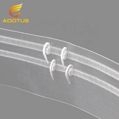 China Popular High Quality 100% Polyester Wave Pleat Curtain Track Tape And Accessories for sale