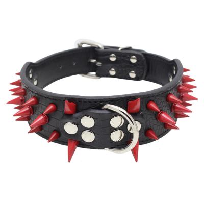 China Custom Medium Large Spike Collar Anti-Bite Rivet Dog Collar Dog Leash Pet Supplies Amazon TOP Selling for sale