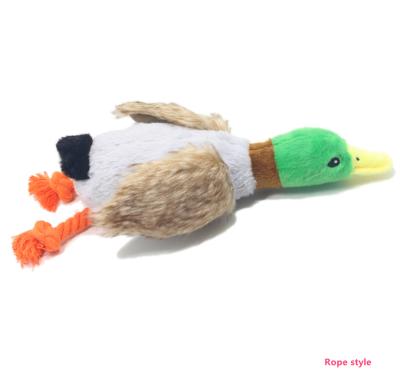 China New 28cm Viable Stuffed Pet Toy Duck Dog Toy Similar To Wild Duck With Squeaky Pet Supplies for sale