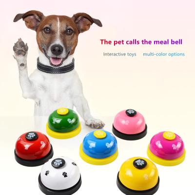 China Viable Pet Call Dinner Bell Game Trainer Teddy Dog Cat Footprint Bell Pet Toy for sale