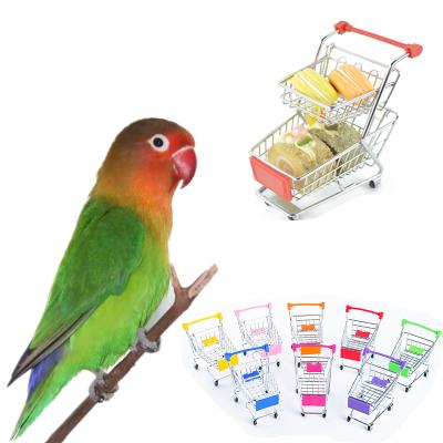 China Viable Fashion Mini Supermarket Hand Trolleys Baby Toy Kids Shopping Trolley/Pet Bird Parrot Training Mini Shopping Carts Play for sale