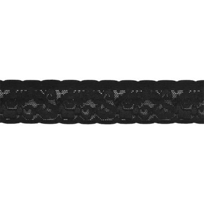 China Factory Wholesale Black Elastic Lace Trim Nylon Elastic Fabric For Stockings for sale