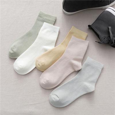 China Summer QUICK DRY High Quality Plain Ladies Breathable Crew Socks Slouch Bamboo Fiber Customized Thermal Socks for sale