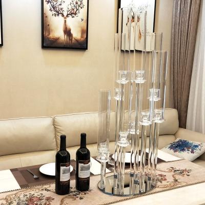 China Home Candle Holder High Quality Crystal Candelabra Decoration Crystal Candlestick For Home/Hotel for sale