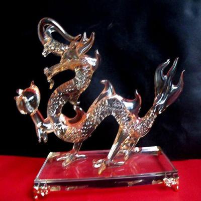 China Europe Crystal Decoration Glass Dragon for sale