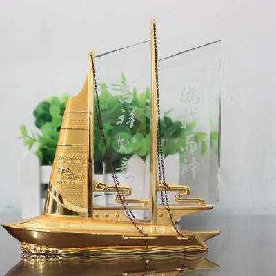 China Europe crystal glass navigation wholesale ship models for free design on sale for sale