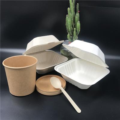 China 2020 biodegradable 600ml sugarcane bagasse compostable eco sushi food wrap to go boxing productos biodegradables for sale