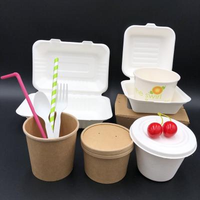 China Disposable Sustainable Packaging Biodegradable Sugar Cane Bagasse Bagasse Hamburger Takeout Boxes for sale