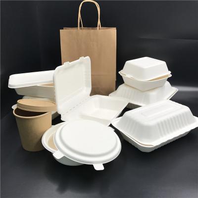 China 600ml Biodegradable Disposable Biodegradable Wrapping Paper Take Out Rice Food Paper Boxes Take Out Lunch Packaging for sale