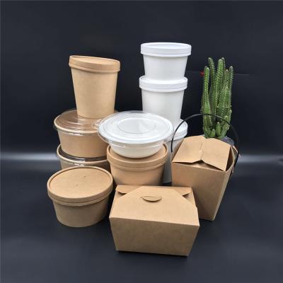 China New Material Disposable Bagasse Compostable Biodegradable Soup Bowl 16 Ounce Sugar Cane Paper Pulp Soup Containers With Spoon for sale