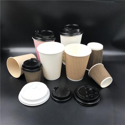 China 12oz Hot PLA Water Cups Biodegradable Custom Eco Friendly Disposable Biodegradable Liner Wrapping Paper To Go Coffee Cup With Lid for sale