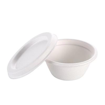 China 2020 Biodegradable New Style Disposable Biodegradable Sugarcane Bagasse 2 Ounce Take Away Side Sauce Cup With Lid for sale