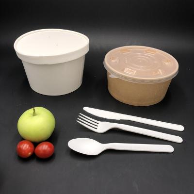 China Restaurant Cafe Eco-Friendly Packaging Disposable Food Container Take Away Wrapping Paper Salad Bowl Hot Paper Soup Bowl for sale